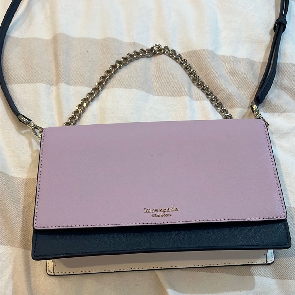 Kate Spade Lavender and Black Crossbody Bag